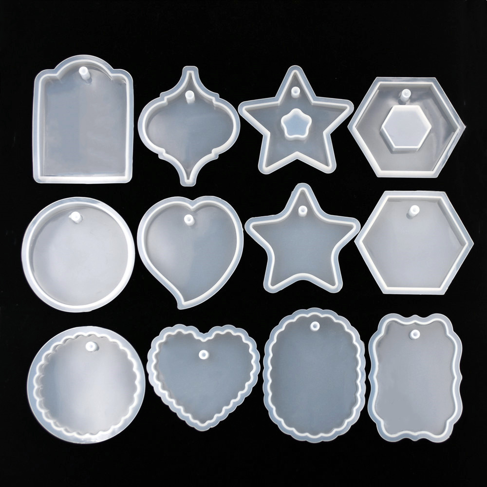 Resin Art Tool Kit - 1 Stück Silikon-Gießform für Anhänger, handgefertigt,