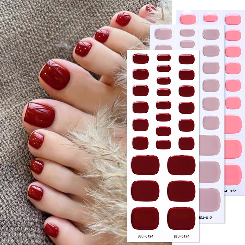 Uv Lamp Nail Resin - Reine Farbe Zehengel Nagelaufkleber Nackte Farbe
