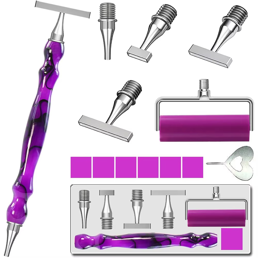 Resin Art Tool Kit - Ergonomisches Diamond-Painting-Kunst-Set mit Perlen-Dotting-Stiften, mit fein
