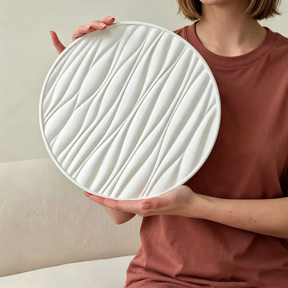 Resin Art Tray - Große runde Silikonform für Wellenmuster-Zement- und