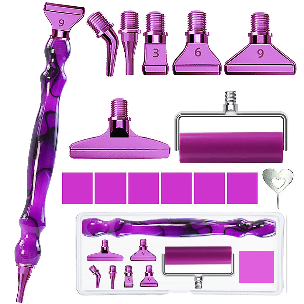 Resin Art Tool Kit - Werkzeugset für Diamantmalerei-Stifte, Stiftspitze aus Metall
