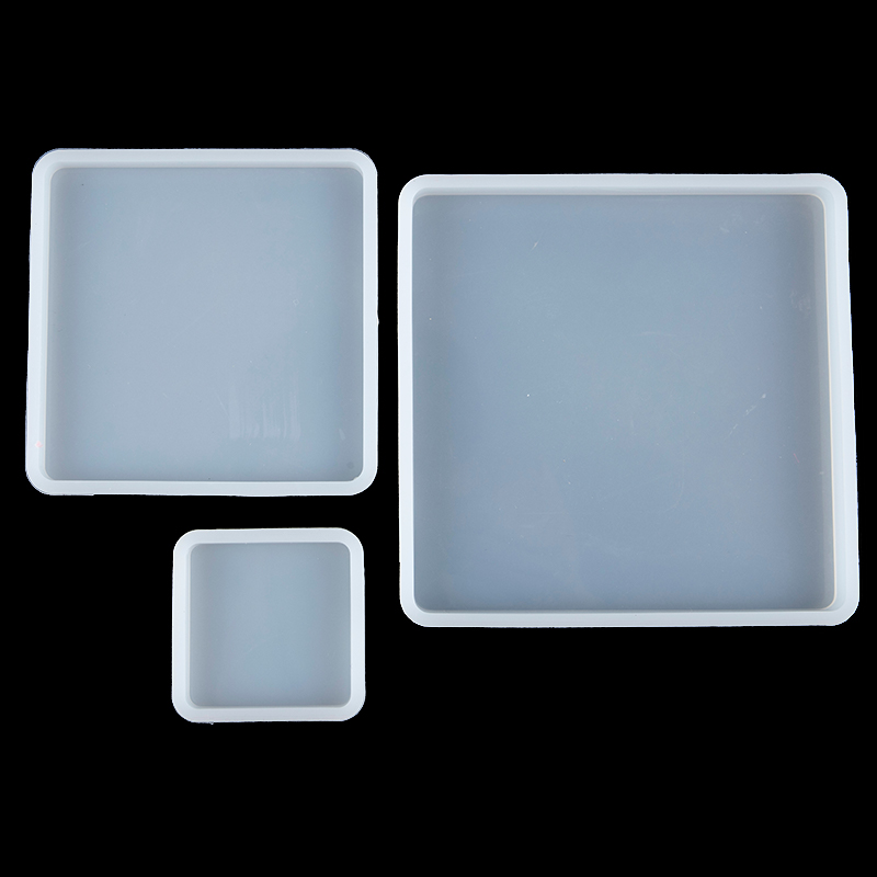 Resin Art Tray - Quadratische Silikon-Gussformen für Epoxidharz, für DIY-Harztablett,