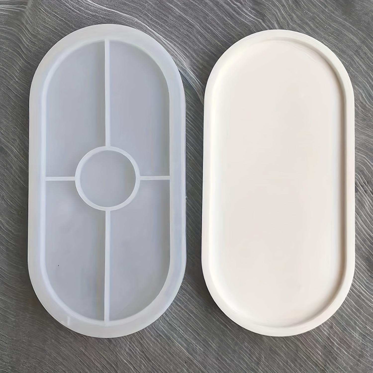 Resin Art Tray - 1pc Oval Untersetzer Epoxidharz Ton Gießen