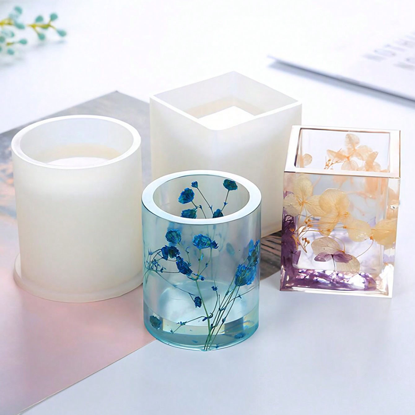 Resin Art Tool Kit - 1 Stück DIY Stifthalter Silikonform DIY