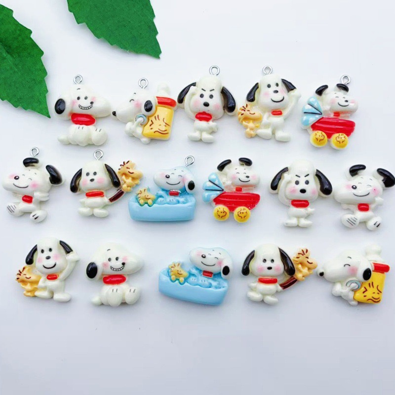 Resin Art Materials Kit - 12 Stück Cartoon-Hunde-Anhänger aus Kunstharz, DIY-Schmuckherstellung,