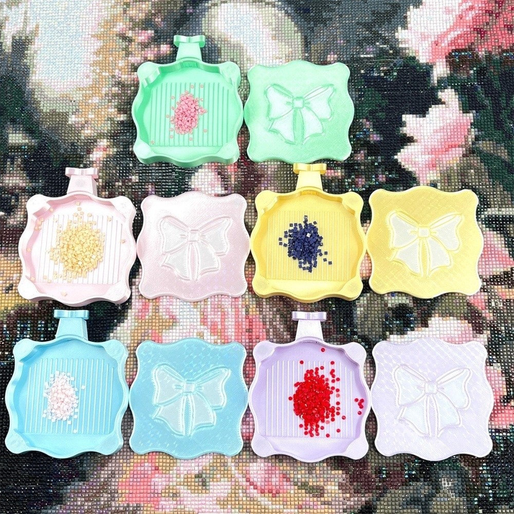 Resin Art Tray - DIY Handwerk Diamant Malerei Bowknot Tablett