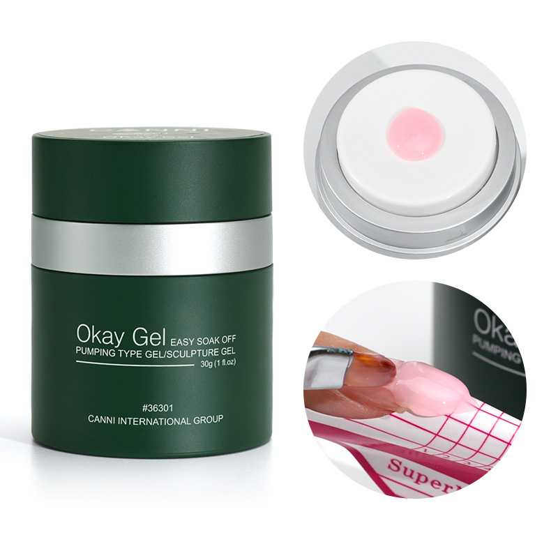 Uv Lamp Nail Resin - 30g CANNI Luftpumpen-Verlängerungsgel, koreanische Qualität, Tarnfarbe,