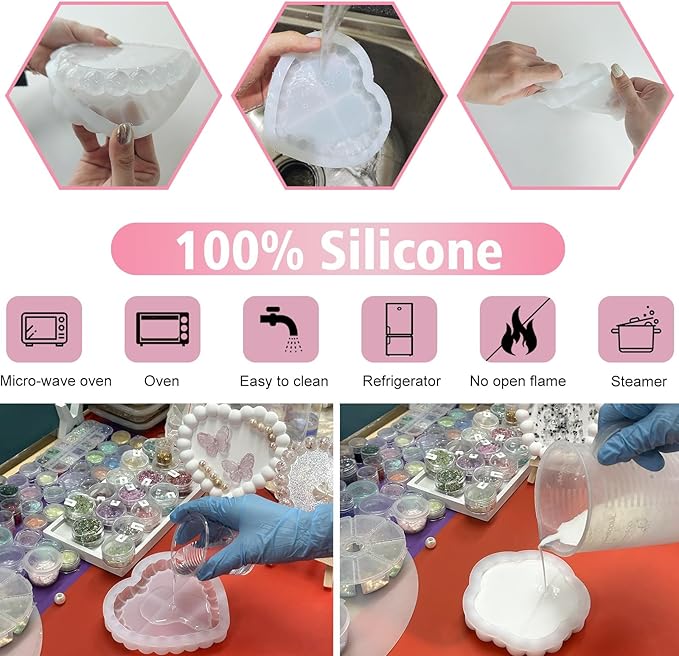 Silikonformen für Blasenharz-T – Resin Art Tray Bewertung und Preis