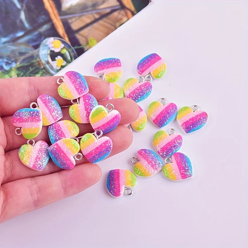 10 Stück bunte Herz-Harz-Anhän – Resin Art Materials Kit Bewertung und Preis
