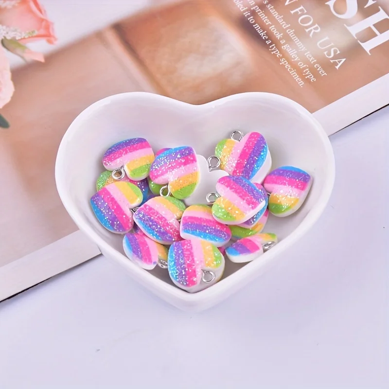 10 Stück bunte Herz-Harz-Anhän – Resin Art Materials Kit Bewertung und Preis