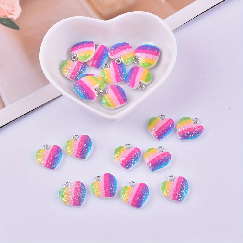 10 Stück bunte Herz-Harz-Anhän – Resin Art Materials Kit Bewertung und Preis