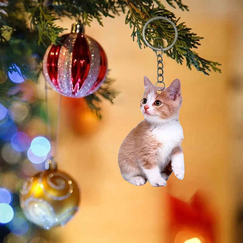 Schwarz-weißer Katzen-Schlüsse – Resin Art Design Keychain Bewertung und Preis