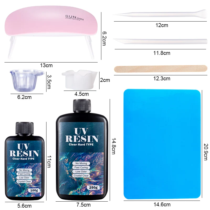 Hartes UV-Harz-Kleber-Set, sch – Resin Art Tool Kit Bewertung und Preis