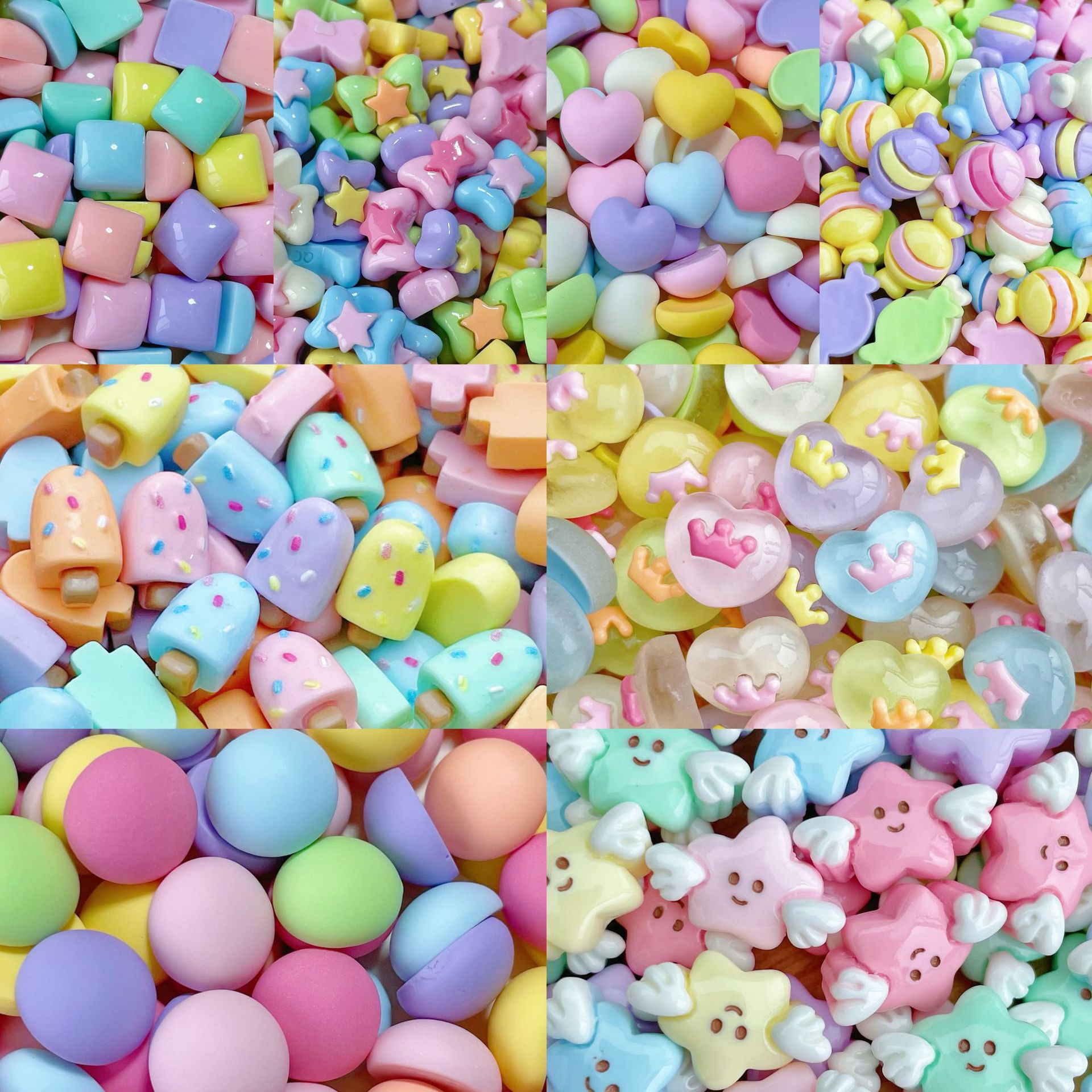 20/30/50 Stück Gemischte Mini- – Resin Art Earrings Material Bewertung und Preis