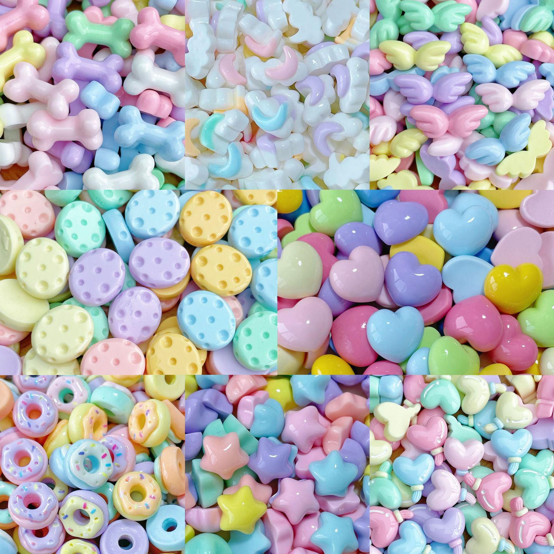 20/30/50 Stück Gemischte Mini- – Resin Art Earrings Material Bewertung und Preis