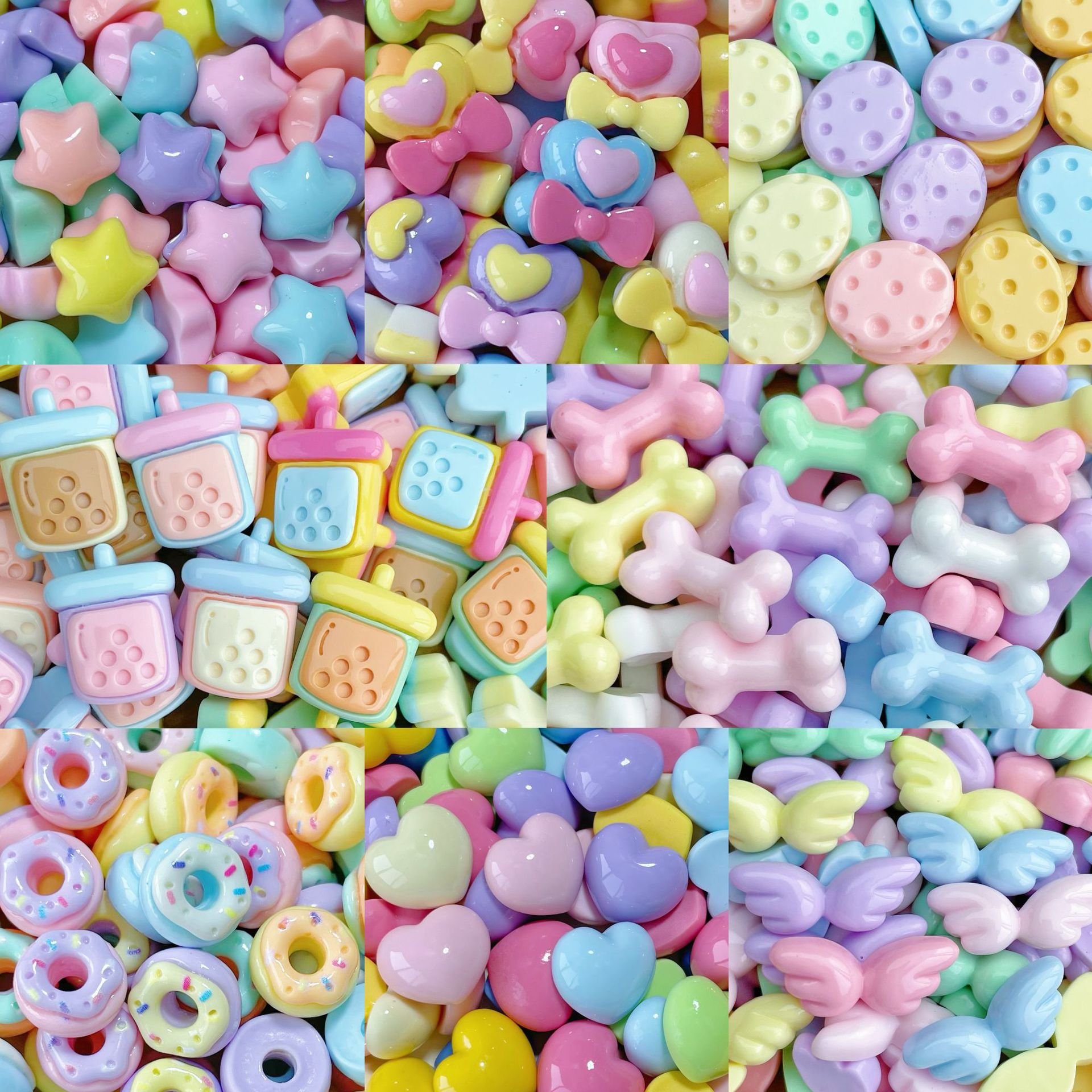 20/30/50 Stück Gemischte Mini- – Resin Art Earrings Material Bewertung und Preis