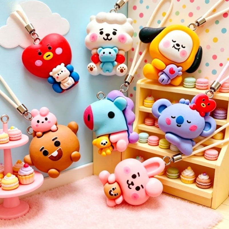 7 Stück BT21 Harz-Cartoon-Anhä – Resin Art Materials Kit Bewertung und Preis