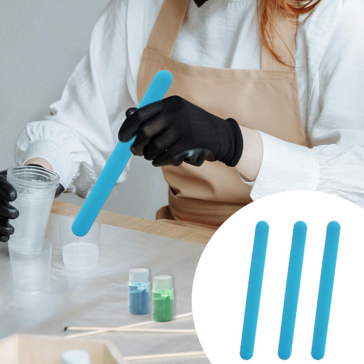 4 Stück Silikon-Rührstäbchen,  – Resin Art Tool Kit Bewertung und Preis