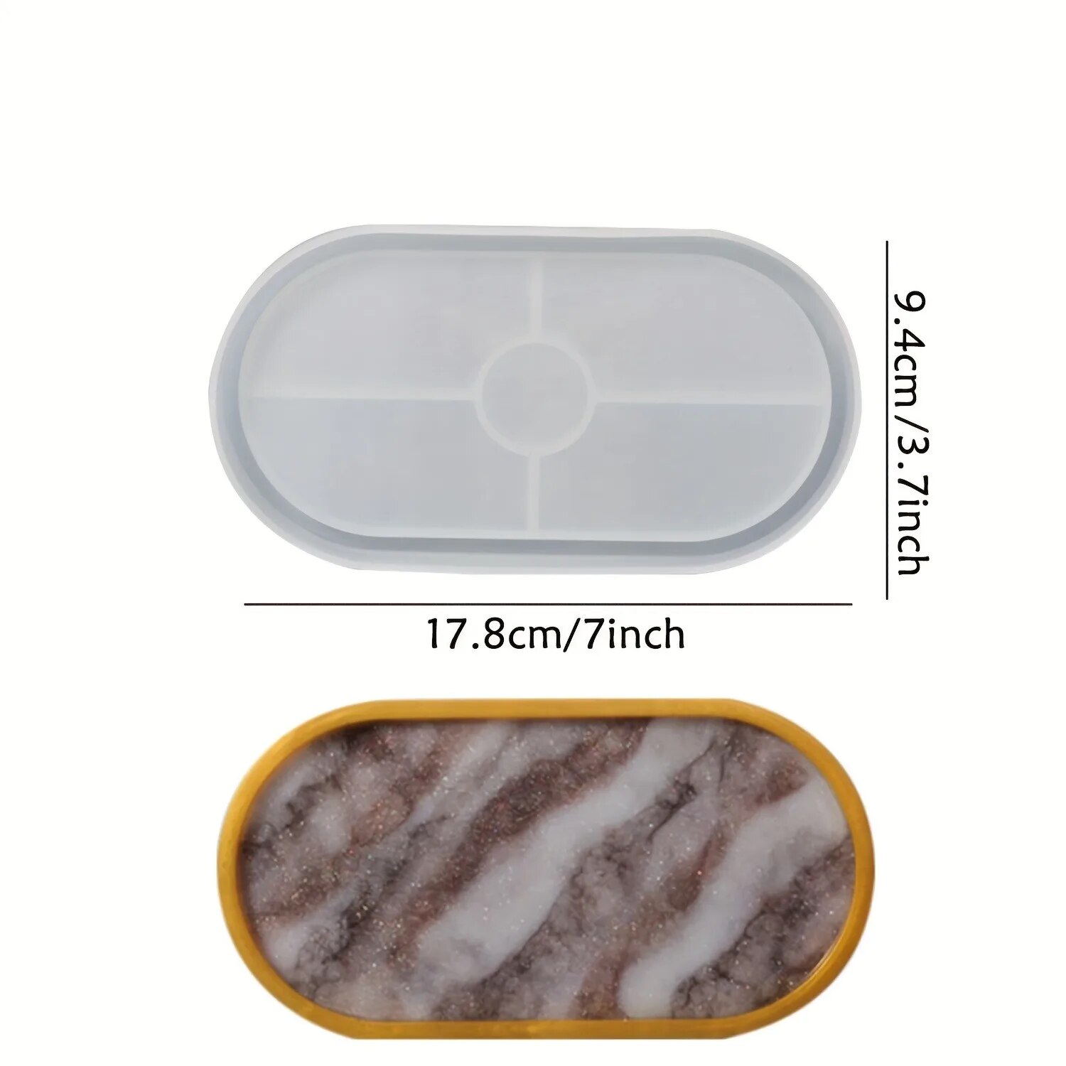 1pc Oval Untersetzer Epoxidhar – Resin Art Tray Bewertung und Preis